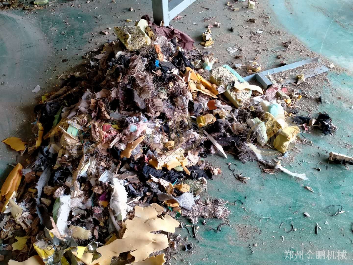 郑州金鹏PS65200工业固废粗碎双轴撕碎机处理废弃弹簧床垫